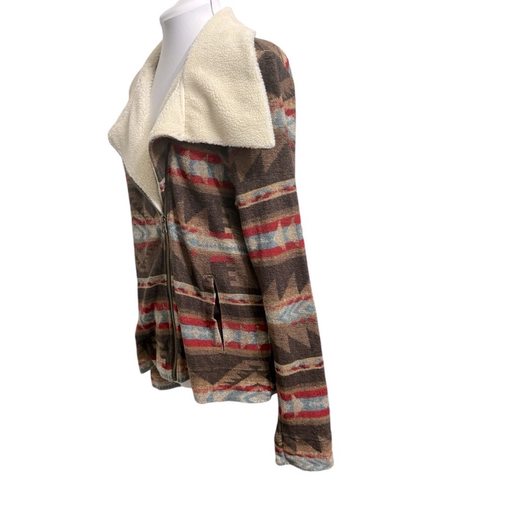 Lauren Ralph Lauren‎ Tribal Sherpa Collared Jacket Sz L - Picture 3 of 9